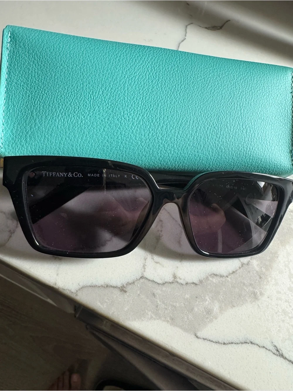 Tiffany & Co. Black Sunglasses with Tiffany Blue Case